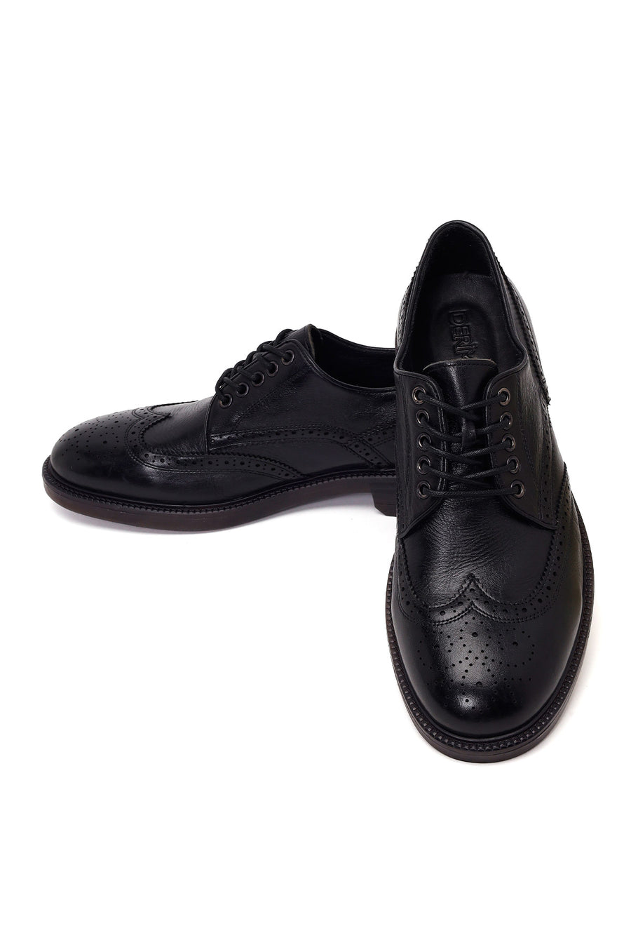 Male Black Lace-up Leather Casual Shoes