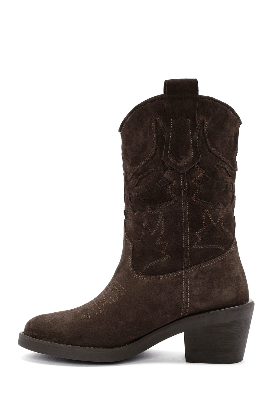 Women's Brown Suede Leather Cowboy Boots