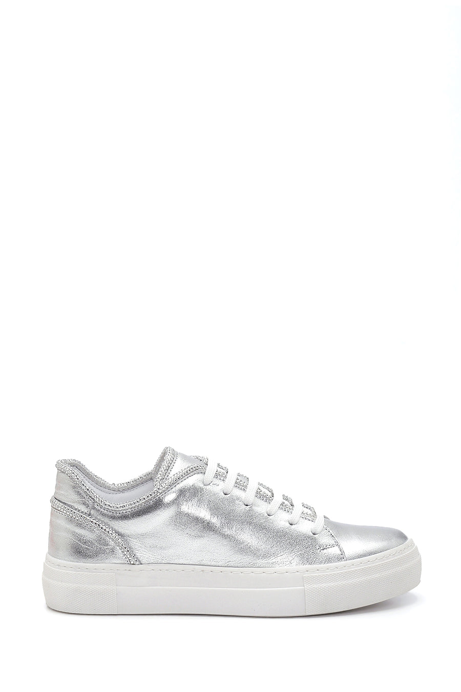 Women's Leather Metallic Sneaker 22SFD291532 | Derimod