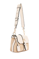 Women's White Long Straw Shoulder Bag | Derimod