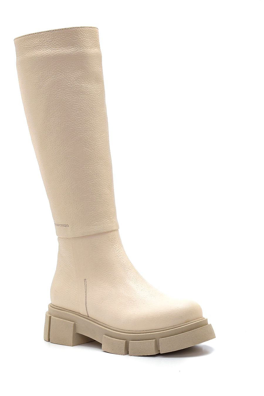Women's Leather Thick Sole Boots