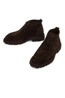 Male Brown Lace-up Thick-soled Suede Boots | Derimod