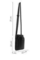 Male Black Leather Crossbody Bag | Derimod