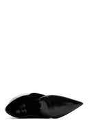 Woman Black Thin High Heels Leather Boot | Derimod