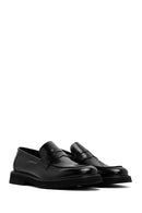 Men's Black Leather Classic Loafer | Derimod