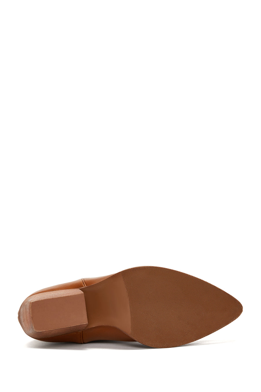 Women's Tan Leather Cowboy Heeled Boots
