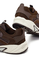 Male Brown Lace-Up Thick-Soled Leather Sneaker | Derimod