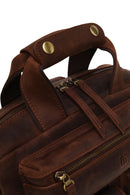 Male Brown Leather Backpack | Derimod