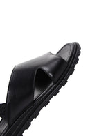 Women's Black Buckled Leather Sandals | Derimod