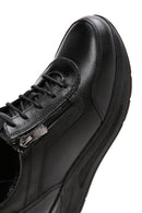 Women's Black Leather Wedge Heel Shoes | Derimod