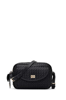 Women's Black Long Strap Knitted Crossbody Bag | Derimod