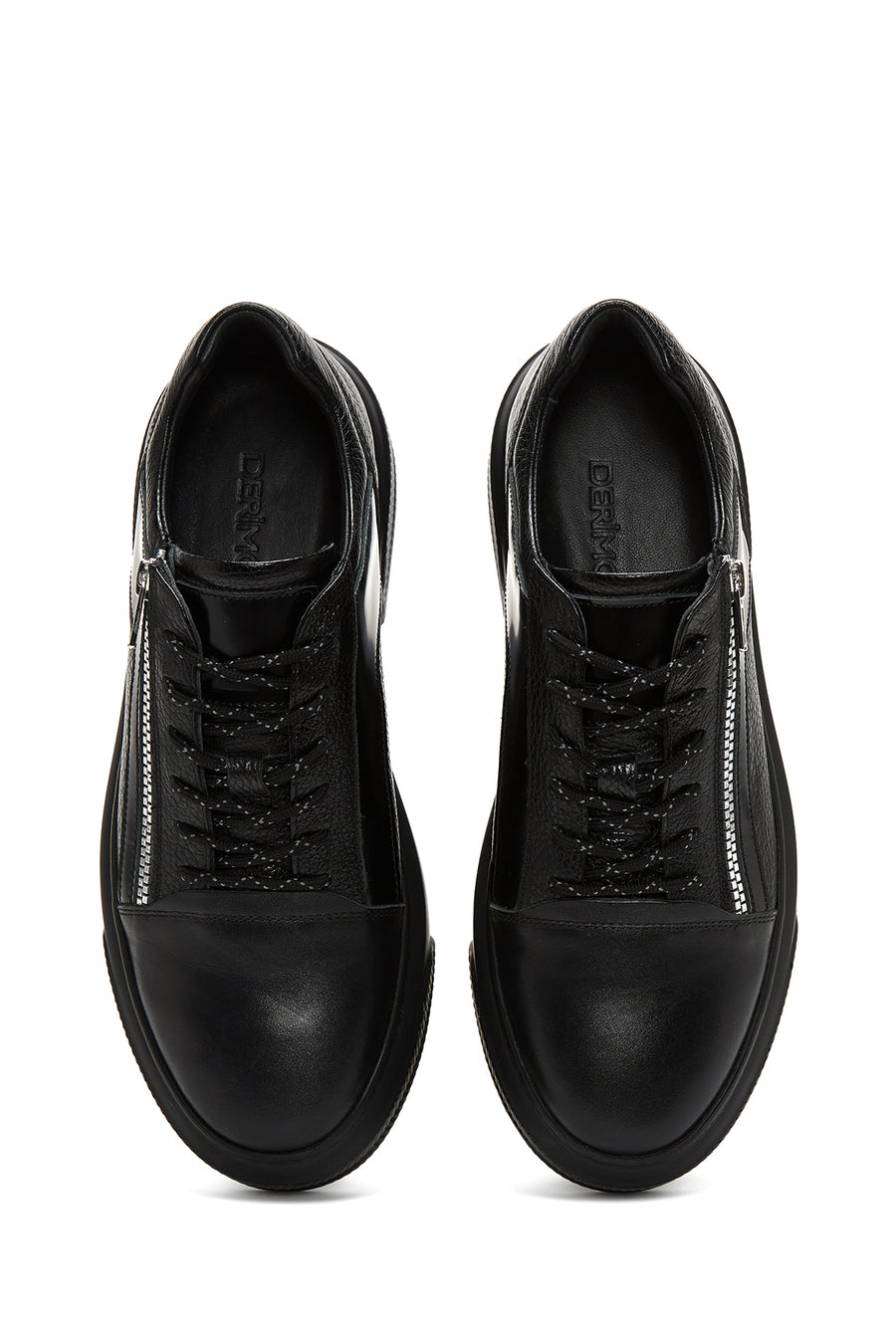 Erkek Deri Fermuarlı Sneaker