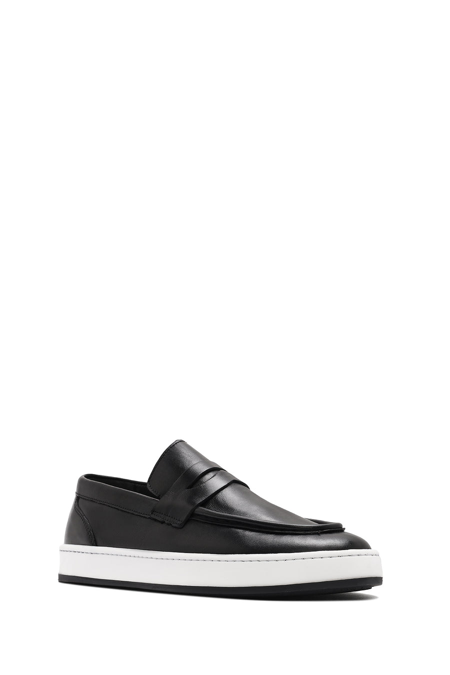 Erkek Siyah Spor Deri Loafer