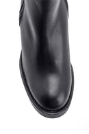 Women's Zippered Heeled Leather Boots | Derimod