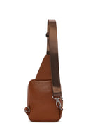 Men's Tan Leather Crossbody Bag | Derimod