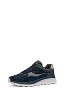 Geox Erkek Lacivert U Spherica Actif X1 A - Mes + Su Bağcıklı Süet Sneaker | Derimod