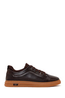 Male Brown Lace-up Leather Sneaker | Derimod