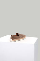 Mink Suede Leather Men's Espadrilles | Derimod
