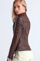 B-1002 Women's Leather Jacket | Derimod