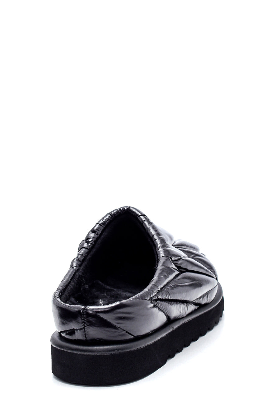 Women's Leather Puffy Slippers