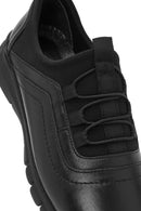 Woman Black Leather Comfort Shoes | Derimod