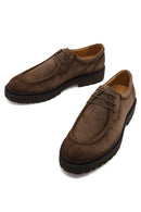 Male Beige Lace-Up Thick-Soled Suede Casual Shoes | Derimod