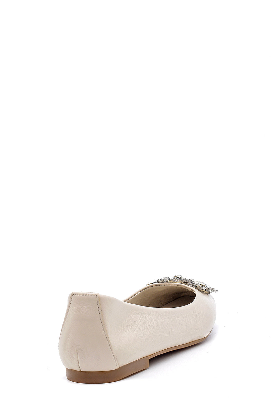 Women's Leather Stone Ballerinas