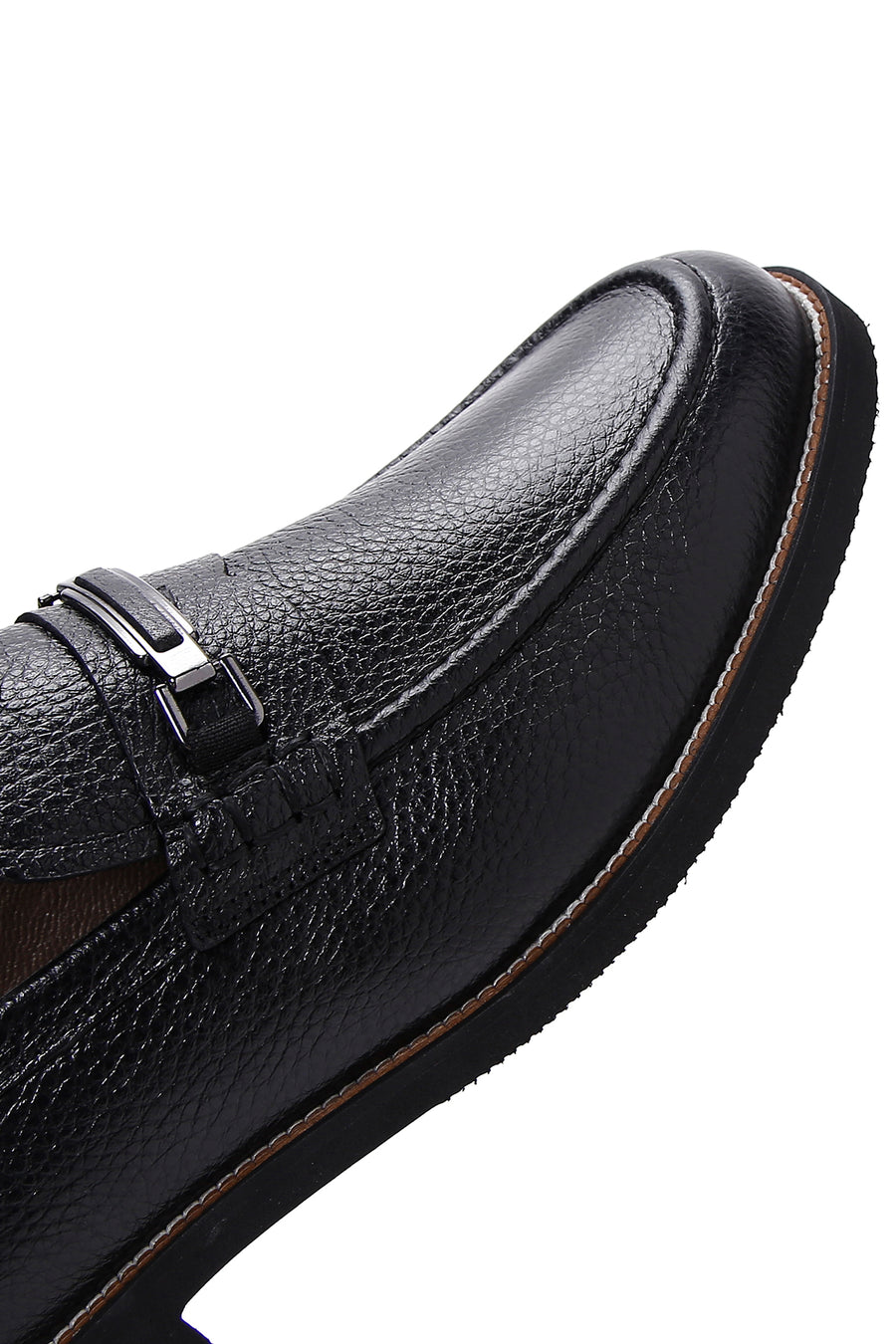Erkek Siyah Deri Casual Loafer