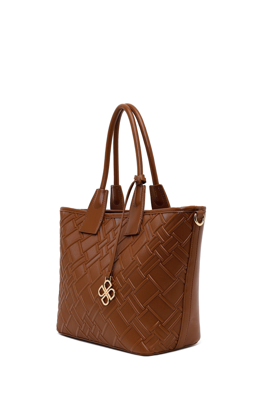 Woman Brown Long-Strap Printed Shoulder Bag