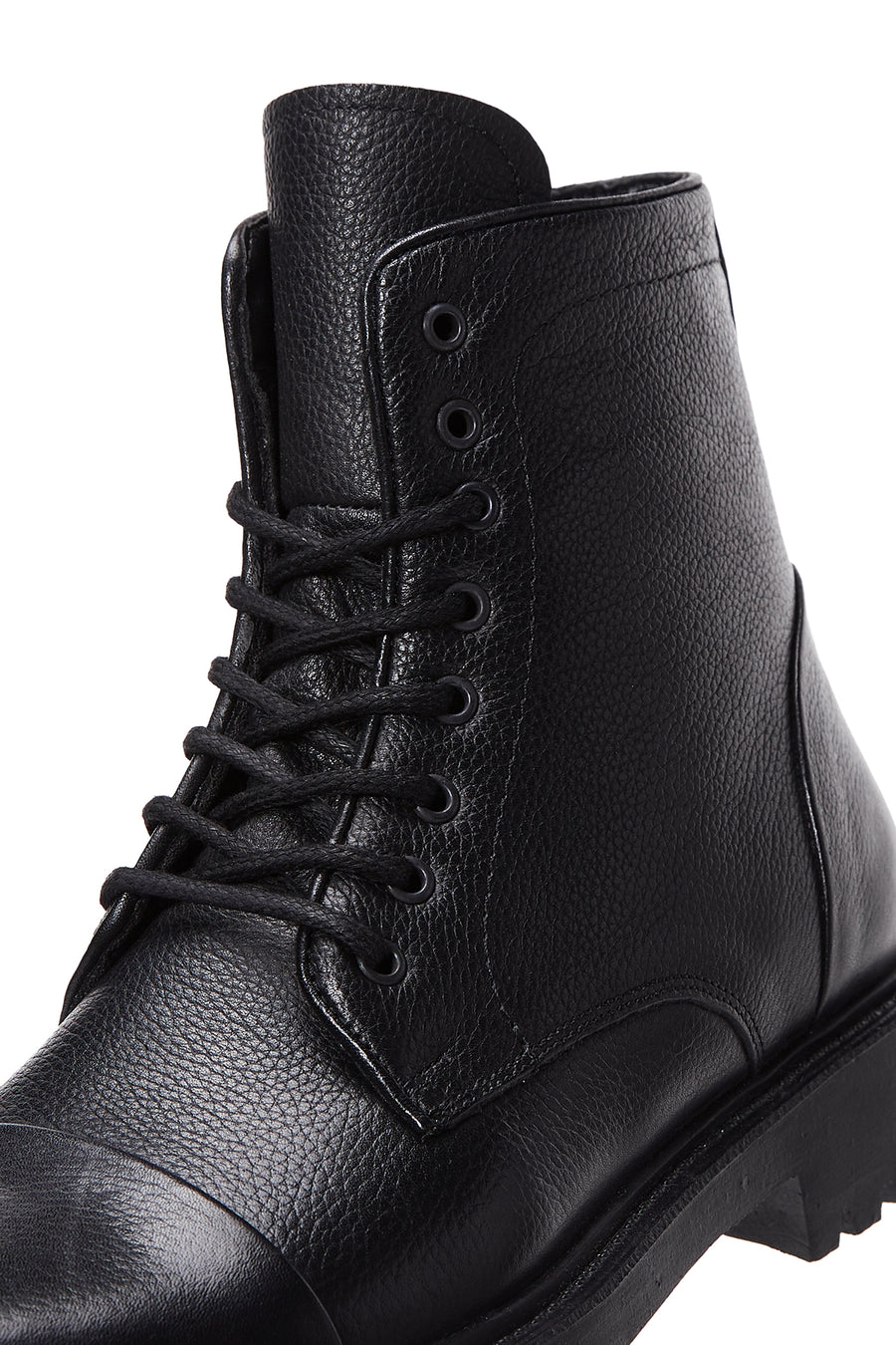 Men's Black Leather Boots Flat Boots