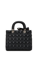 Women's Black Long Strap Quilted Handbag | Derimod