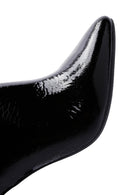 Derimod Gritti Women's Black Zippered Thick Heeled Patent Leather Boots | Derimod