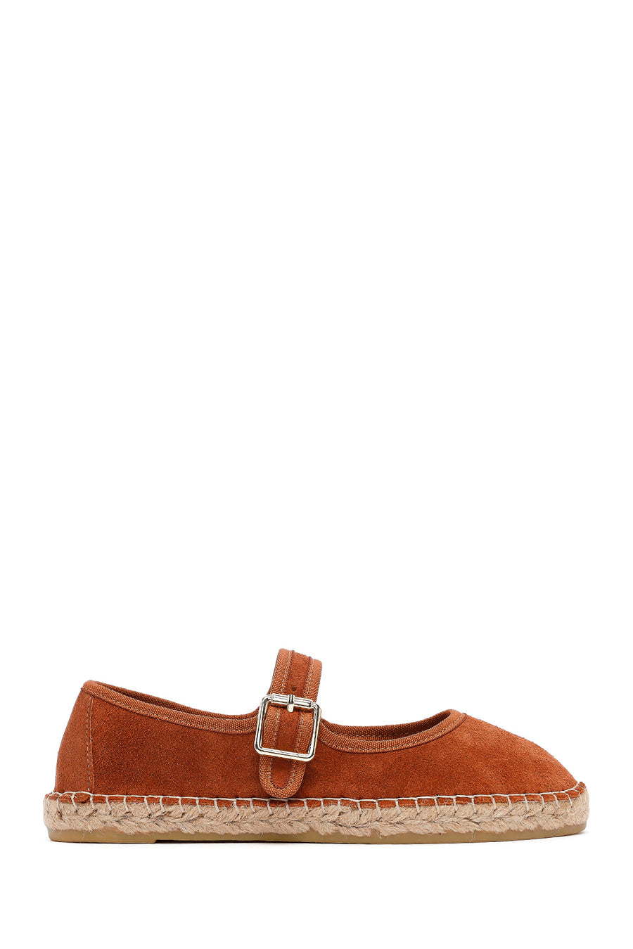 Kadın Turuncu Bantlı Süet Espadril 25SFD206810 | Derimod