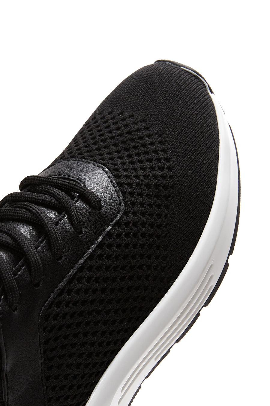 Kadın Siyah Kalın Tabanlı Kumaş Sneaker