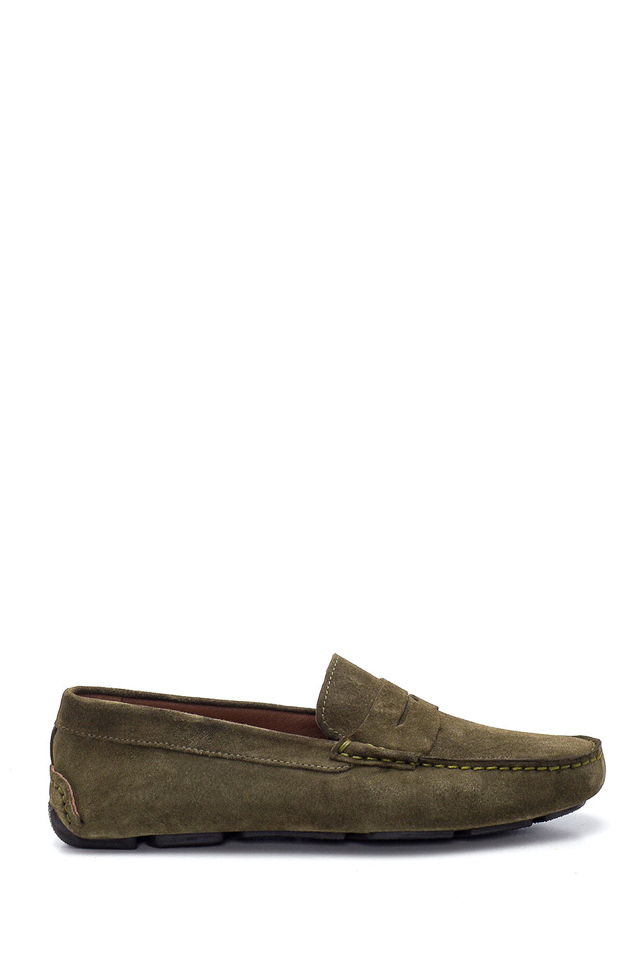Men's Khaki Leather Suede Casual Loafer 22SFD622010 | Derimod