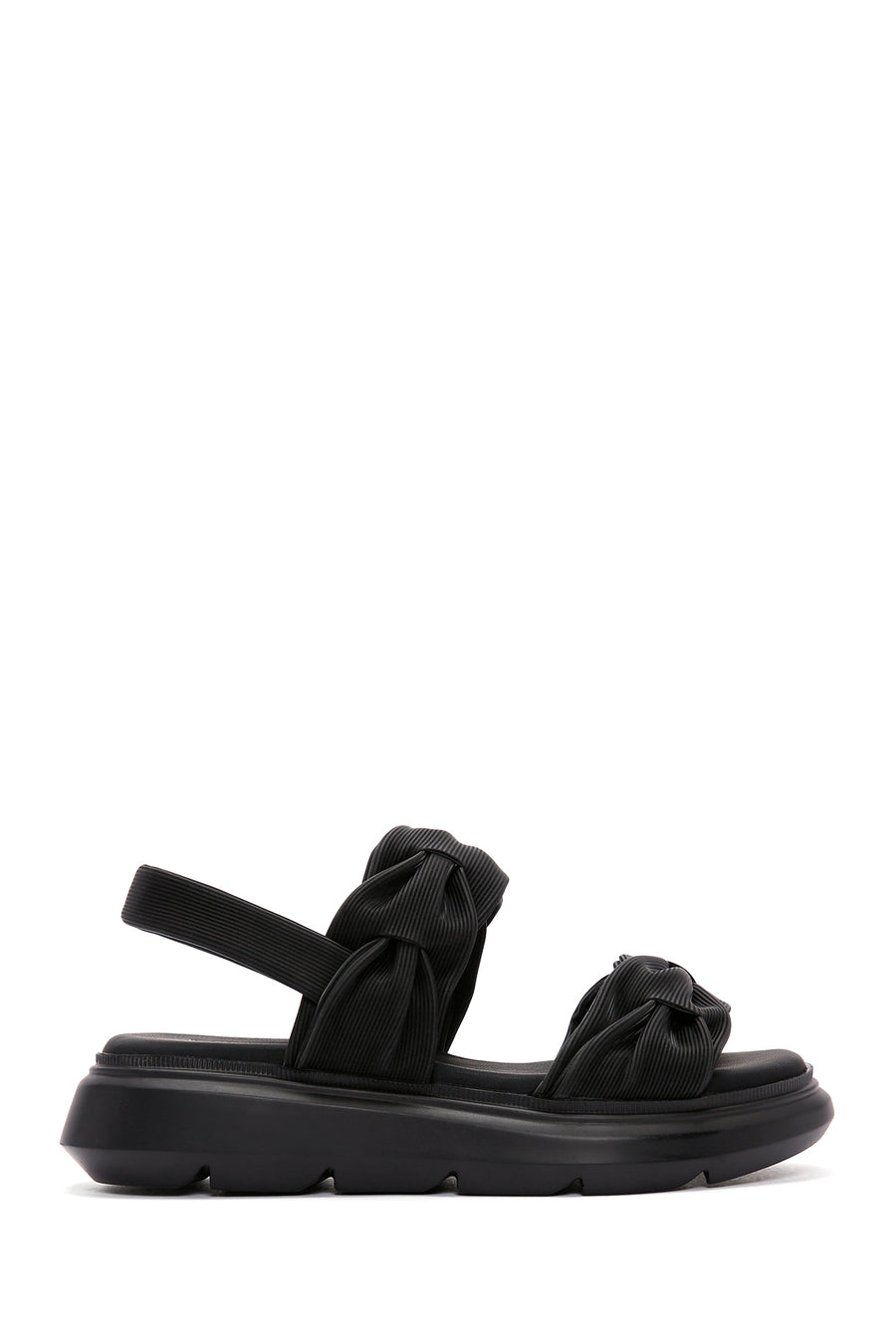 Women's Black Thick Soled Sandals 25SFE485018 | Derimod