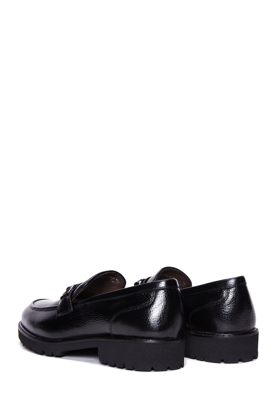 Men's Black Leather Casual Loafer