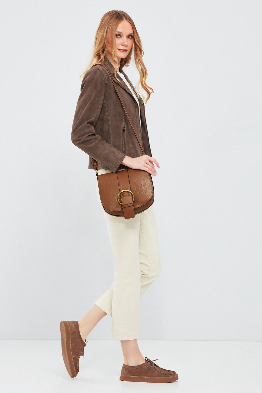Lara Women's Mink Suede Leather Jacket