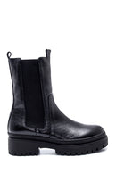 Women's Leather Thick Soled Long Chelsea Boots | Derimod