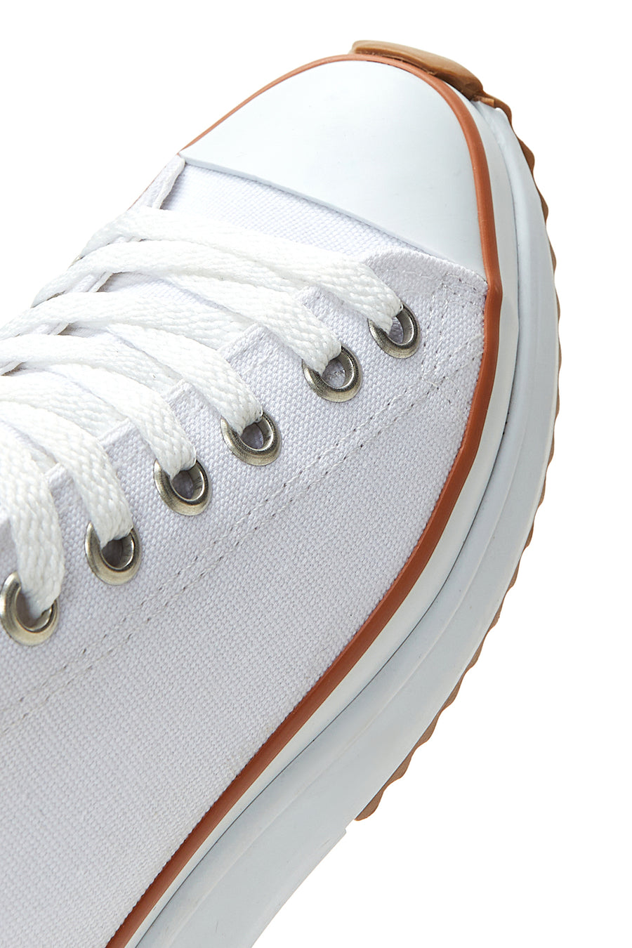 Kadın Beyaz Kalın Tabanlı Kumaş Sneaker