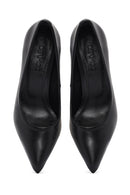 Kadın Siyah İnce Topuklu Deri Stiletto | Derimod