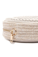 Women's White Long Strap Braided Mini Crossbody Bag | Derimod