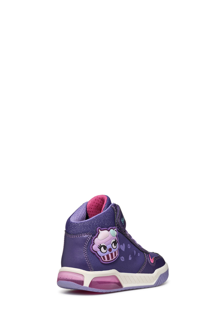 Geox Girls Purple Girl Lace-Up Ankle Sneakers