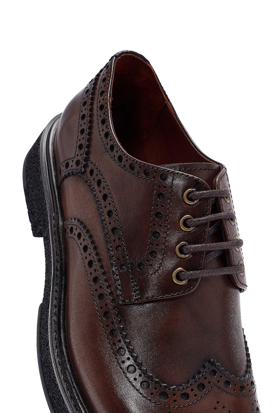
Men's Brown Lace-Up Leather Casual Shoes
