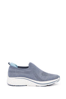 Derimod Zero Women's Blue Thick-Soled Fabric Sneakers | Derimod