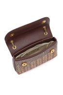 Women's Bronze Chain Strap Embellished Mini Evening Bag | Derimod