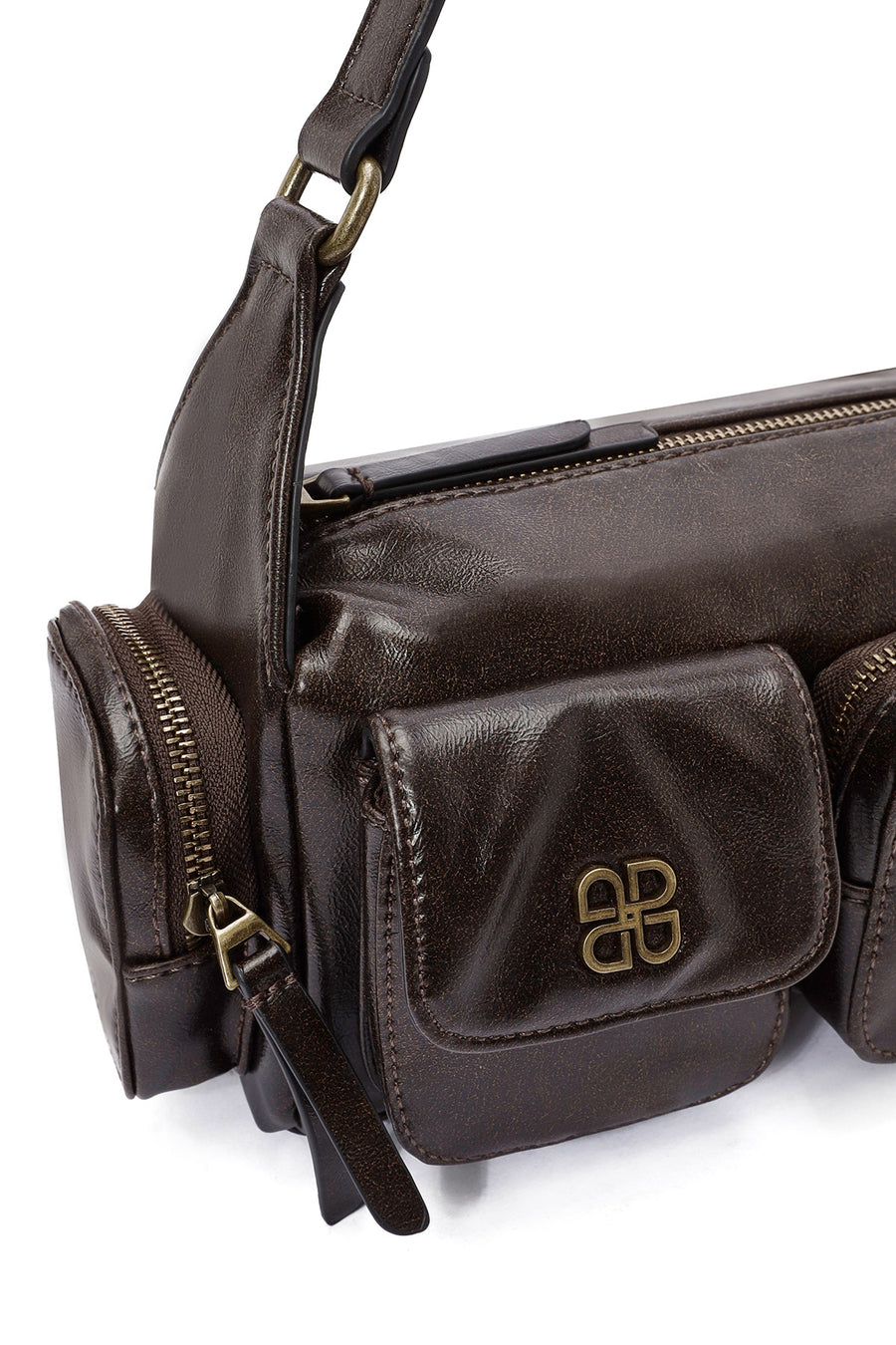 Women's Brown Long Strap Shoulder Bag