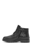 Men's Black Lace-Up Leather Casual Boots | Derimod