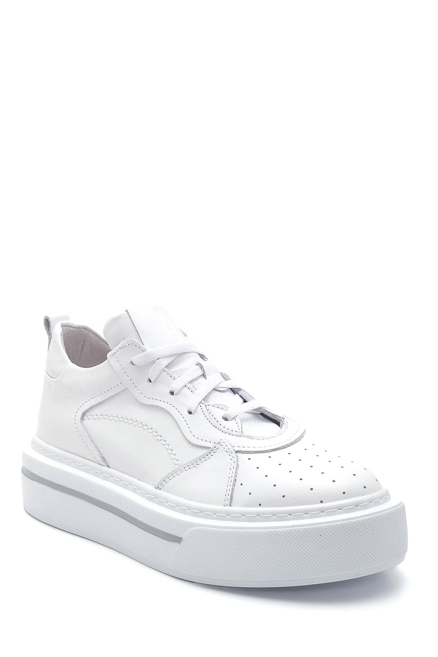 Women's White Leather Sneaker