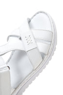 Kadın Beyaz Bantlı Deri Comfort Sandalet | Derimod